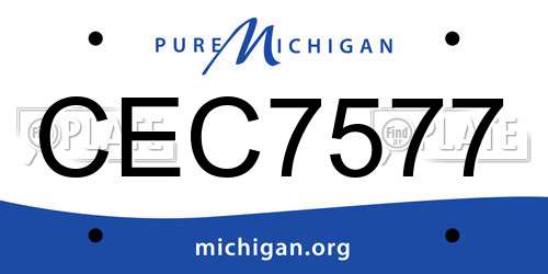 CEC7577 Michigan License Plate