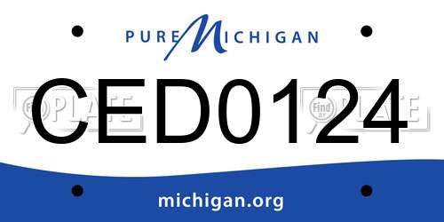 CED0124 Michigan License Plate