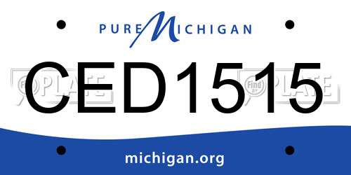 CED1515 Michigan License Plate