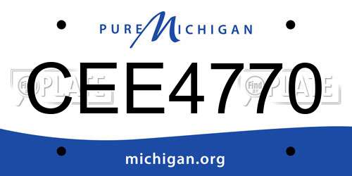 CEE4770 Michigan License Plate
