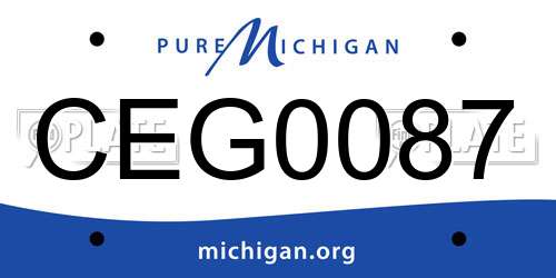 CEG0087 Michigan License Plate