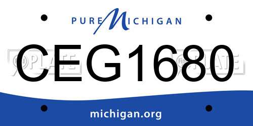 CEG1680 Michigan License Plate