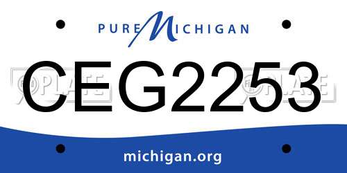 CEG2253 Michigan License Plate