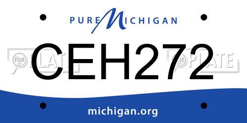 CEH272 Michigan License Plate