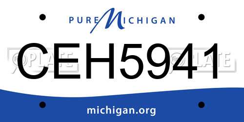 CEH5941 Michigan License Plate