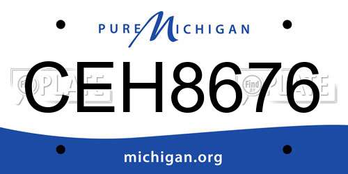CEH8676 Michigan License Plate