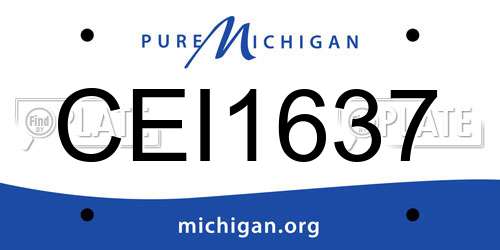 CEI1637 Michigan License Plate