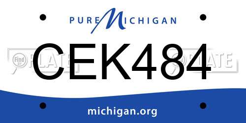 CEK484 Michigan License Plate