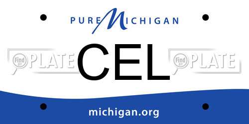 CEL Michigan License Plate