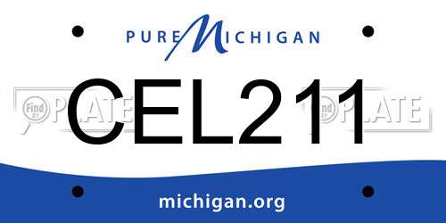 CEL211 Michigan License Plate