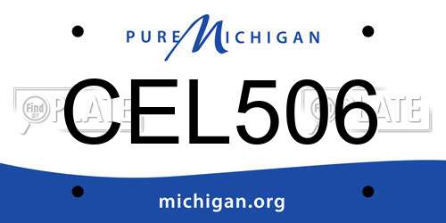 CEL506 Michigan License Plate