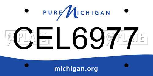 CEL6977 Michigan License Plate