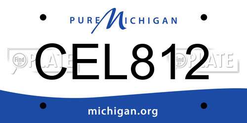 CEL812 Michigan License Plate