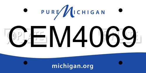 CEM4069 Michigan License Plate