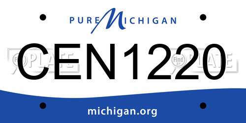 CEN1220 Michigan License Plate