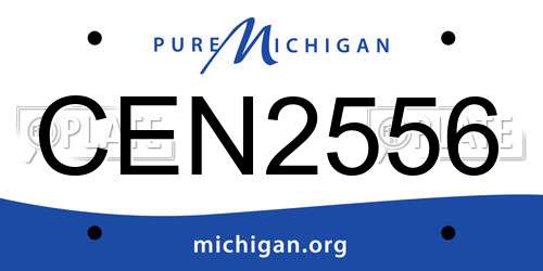 CEN2556 Michigan License Plate