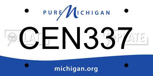 CEN337 Michigan License Plate