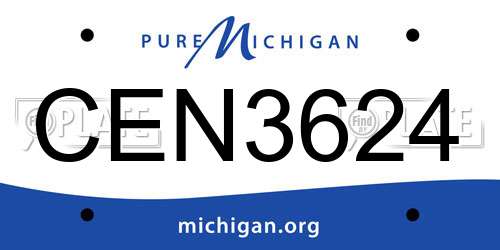 CEN3624 Michigan License Plate
