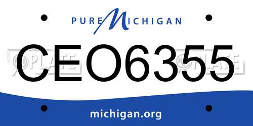 CEO6355 Michigan License Plate