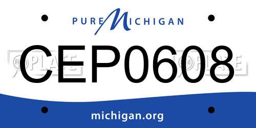 CEP0608 Michigan License Plate