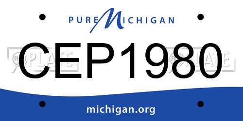 CEP1980 Michigan License Plate
