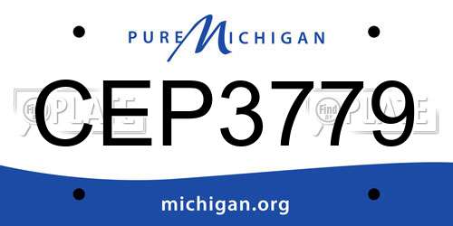 CEP3779 Michigan License Plate