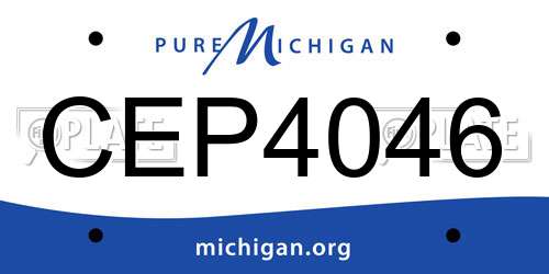 CEP4046 Michigan License Plate