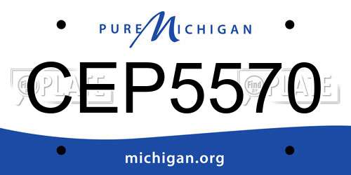 CEP5570 Michigan License Plate