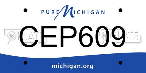 CEP609 Michigan License Plate