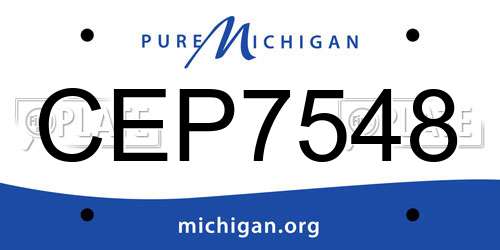 CEP7548 Michigan License Plate