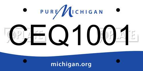 CEQ1001 Michigan License Plate
