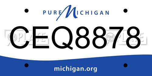 CEQ8878 Michigan License Plate