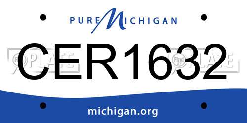 CER1632 Michigan License Plate