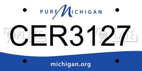 CER3127 Michigan License Plate
