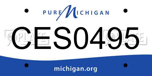 CES0495 Michigan License Plate