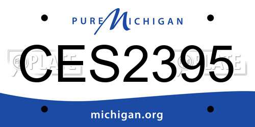 CES2395 Michigan License Plate