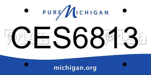 CES6813 Michigan License Plate