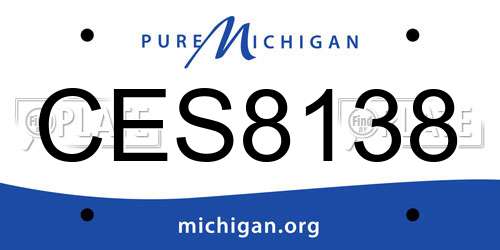 CES8138 Michigan License Plate