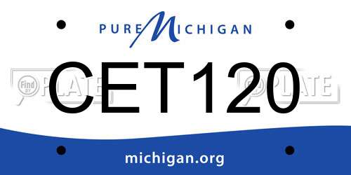 CET120 Michigan License Plate
