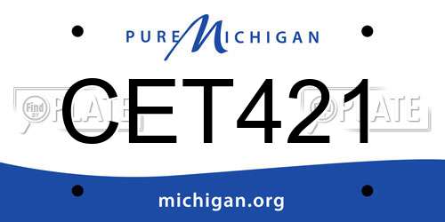 CET421 Michigan License Plate