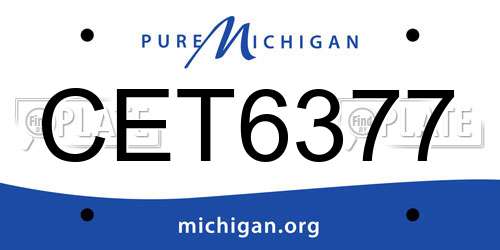 CET6377 Michigan License Plate