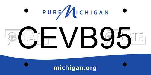 CEVB95 Michigan License Plate