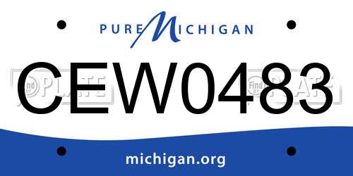 CEW0483 Michigan License Plate