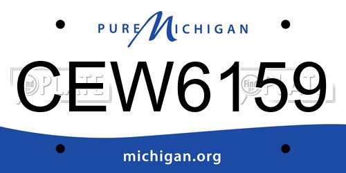 CEW6159 Michigan License Plate