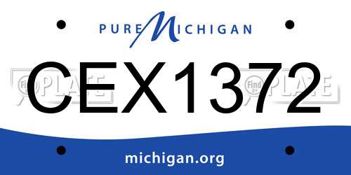 CEX1372 Michigan License Plate