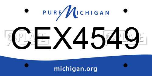 CEX4549 Michigan License Plate