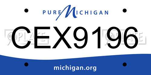 CEX9196 Michigan License Plate