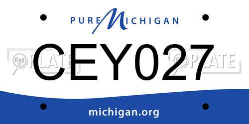 CEY027 Michigan License Plate