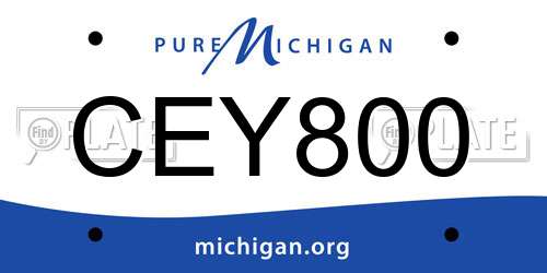 CEY800 Michigan License Plate