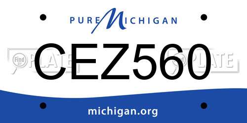 CEZ560 Michigan License Plate
